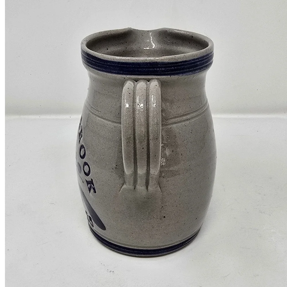 Vtg Westerwald salt glazed pottery handled pitcher 